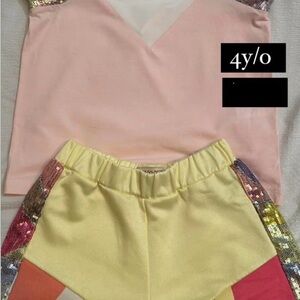 Pucci set - Colorful Sequin Top and Shorts Set